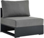 Modway Tahoe Aluminum Armless Patio Gray Charcoal Modular Weather-Resistant by Modway