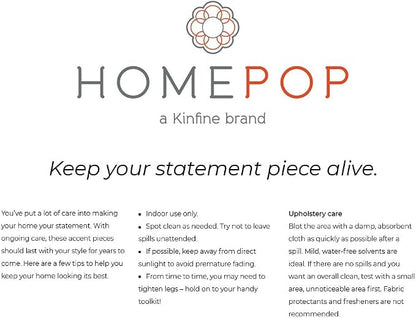 Homepop Home Decor | Upholstered Round Velvet Tufted Foot Rest Ottoman | Ottoman - Image 12