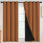SimpleHome Orange 100% Blackout Curtains Room Darkening Living Room 63 Inch | by SimpleHome