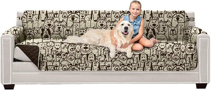 Sofa Shield® Couch Slip Covers for Dogs, Reversible Furniture Protector by SofaShield