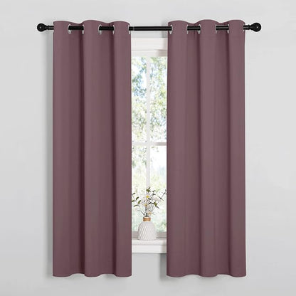 NICETOWN Bedroom Curtain Panels Blackout Draperies, 1 Pair, 34 by 63 inches by NICETOWN