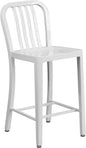 Flash Furniture Commercial Grade 24" High White Metal Indoor-Outdoor Counter by FlashFurniture