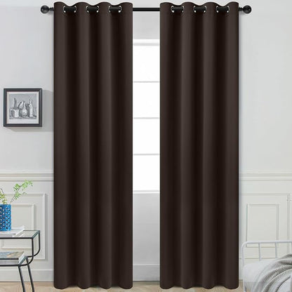 Yakamok Room Darkening Curtains 52x84 inch Length Dark Brown-Living Room | 2 by Yakamok