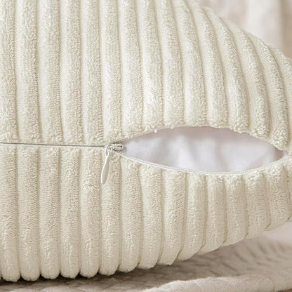 MIULEE Cream White Decorative Throw Pillow Covers - Image 6