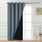 Yakamok Stone Blue Blackout Patio Door Curtain Panels W70 x L84, 1 Panel | by Yakamok