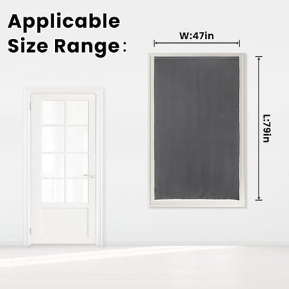 Magic Tape Stick On Curtains Window Shades Pull Down Blackout Window Cover - Image 7