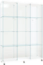 FLYMUHJIA Curio Cabinets with Glass Doors Modern Glass Shelves Tempered Glass by FLYMUHJIA