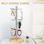 Mug Holder Tree, Coffee Cup Holder for Countertop, 6 Hooks Mug Tree, Coffee Mug Rack, Metal Mug Stand(Brushed Nickel)