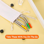 Lazycorner 16 Pcs Short Metal Straw, 6mm 5.5" 6.5" Kids Reusable Straw Silicone Tips Cleaner, Mini Small Stainless Steel Straws Fit 8 10 12 oz Tumbler/Wine Tumblers, Reusable Cocktail Straws(Silver)