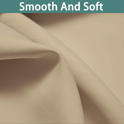 Yakamok Beige 100% Blackout Curtains 90 Inches Long - Image 7