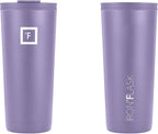 IRON °FLASK Classic Tumbler - Vacuum Insulated Stainless Steel Water Bottle, Double Walled, Drinking Cup, Insulated Travel Mug (Lavender, 24 oz Solid Lid)