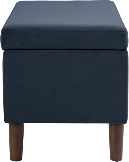 HomePop Malmo Decorative Storage Bench -Blue Velvet - Image 6