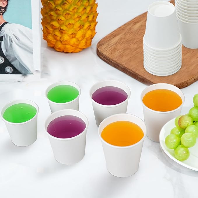 1200 Pack 3 oz Paper Cups, Small Disposable Bathroom Mouthwash Cups, Espresso Cups,Mini White Paper Cups 3 Ounce for Parties, Bathroom, Picnics, Travel and Events