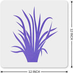 MAGJUCHE Grass Stencil 12 Inches, Reusable Grass Stencil for Painting DIY Crafts Decor