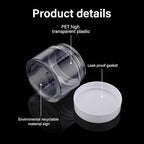 Patelai 4 Pieces Round Wide-mouth Leak Proof Plastic Container Jars with Lids for Travel Storage Makeup Beauty Products Face Creams Oils Salves Ointments DIY Making(2 Ounce,White)