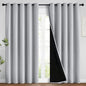 Yakamok Light Grey 100% Blackout Curtains 96 Inches Long 62" Wide 2 Panel | by Yakamok