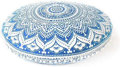 Mandala Floor Pillow Cover Meditation Cushion Seating Throw Hippie Round - Image 5