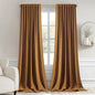 MIULEE Golden Brown Back Tab Blackout Curtains 52x96 Inch Long 2 Panels Set | by MIULEE