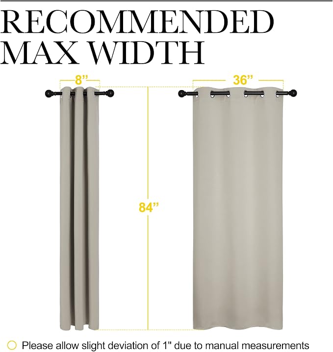 NICETOWN Natural Living Room Blackout Curtains - Image 7