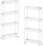 SPACELEAD 2-piece Set Slim Storage Cart 3 Tier, Bathroom Organizer Rolling by Home