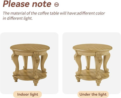 LKTART Round End Tables for Living Room, Vintage Side Table for Small Spaces - Image 9