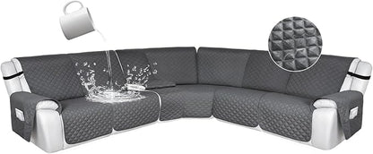 HDCAXKJ 100% Waterproof Reclining Sectional Couch Covers L Shape Recliner Sofa by HDCAXKJ