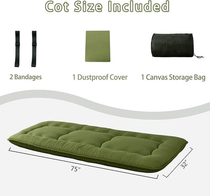 MAXYOYO Cot Japanese Floor Futon Mattress, Single Size Tatami Mat Sleeping Pad - Image 2
