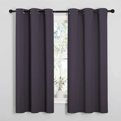 NICETOWN Greyish Purple Blackout Curtains 68 inches Length by NICETOWN