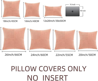 Fancy Homi 2 Packs Coral Lumbar Decorative Throw Pillow Covers 12x20 Inch - Image 6