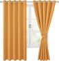Blackout Curtains for Bedroom, 60 x 63 Inches Length Pumpkin Orange | Thermal by Hiasan