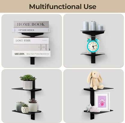 Floating Book Shelves for Wall, 8 Tier Invisible Floating Bookshelf, Vertical - Image 5