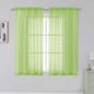 Simplebrand Lime Sheer Curtains 63 Inch Length 2 Panels, Rod Pocket Solid Color by Simplebrand