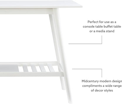 Linon Melissa White Mid Century Console Table - Image 6