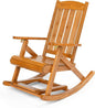 VINGLI Wooden Porch Rocking Chair, Heavy Duty Outdoor Rocking Chair by VINGLI