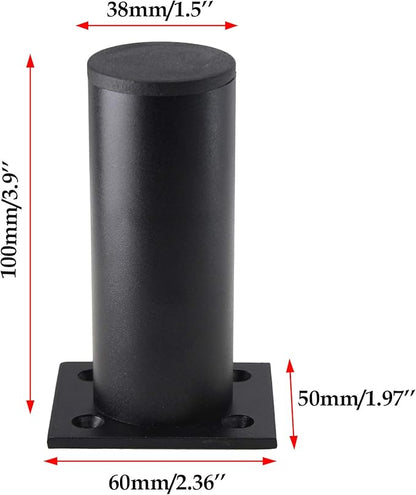 Set of 4 Furniture Legs 4 Inch, Adjustable Aluminum Alloy Cabinet Legs - Image 3