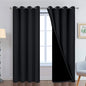 Yakamok Black 100% Blackout Curtains 84 Inches Long by Yakamok