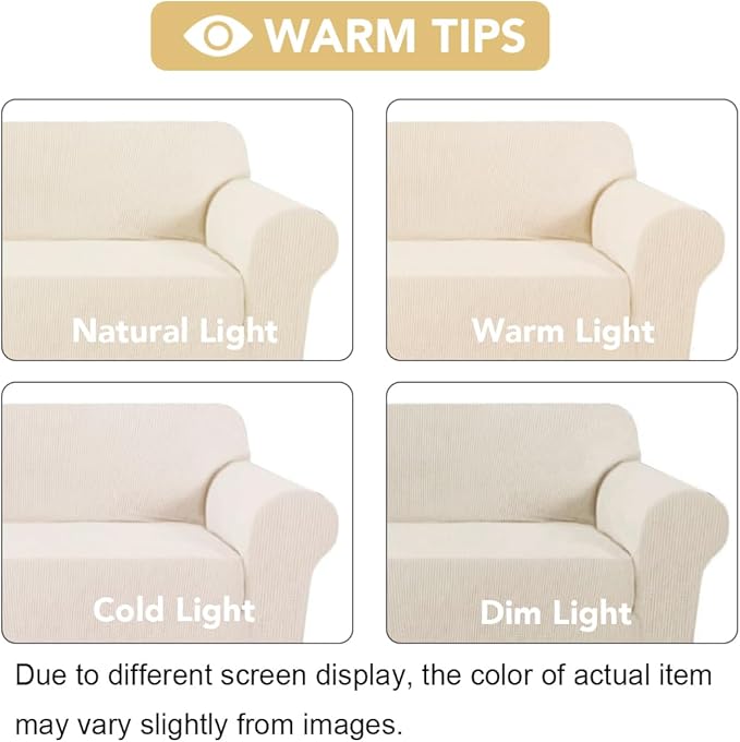 H.VERSAILTEX Stretch Couch Cover Loveseat Covers - Image 3