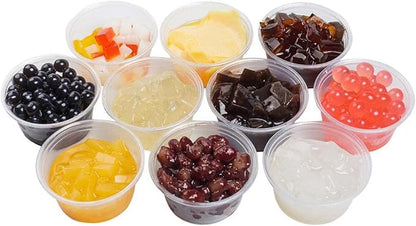 TashiBox 200 Sets - 2 Ounce Disposable Plastic Jello Shot Cups with Lids, Souffle Portion Container…