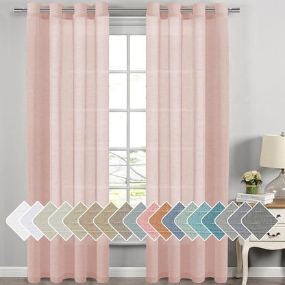 H.VERSAILTEX Linen Curtains Natural Blended Curtain Panels by HVERSAILTEX