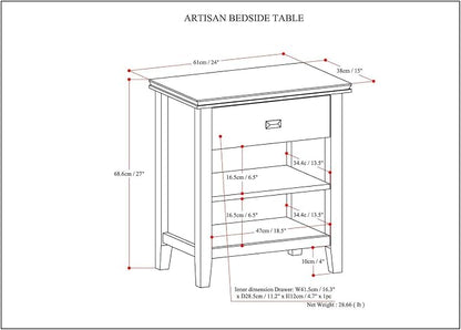 SIMPLIHOME Artisan Bedside Table - Image 3