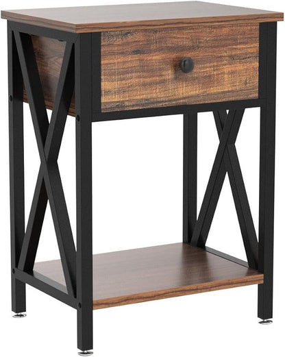 VECELO Nightstands Set of 2, Modern Bedside End Tables, Night Stands - Image 5
