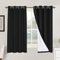 H.VERSAILTEX Linen Blackout Curtains 63 Inches Long 100% Blackout Thermal by HVERSAILTEX