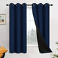 Yakamok Navy Blue 100% Blackout Curtains 63 Inches Long 42" Wide, 2 Panels | by Yakamok