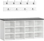 HOOBRO Shoe Storage Bench with Cushion, 39.4" L Entryway Bench with 12 Cubbies by HOOBRO