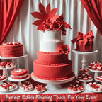 Confect Red Fondant | Vibrant Edible Cake Fondant for Christmas & Special Occasions | Easy to Roll, Smooth Texture | Ideal for Cake Decorating & Cupcakes | Vegan & Gluten-Free – 8.8 Oz