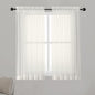 Chyhomenyc Ivory Sheer Curtains 54 Inch Length 2 Panels by Chyhomenyc