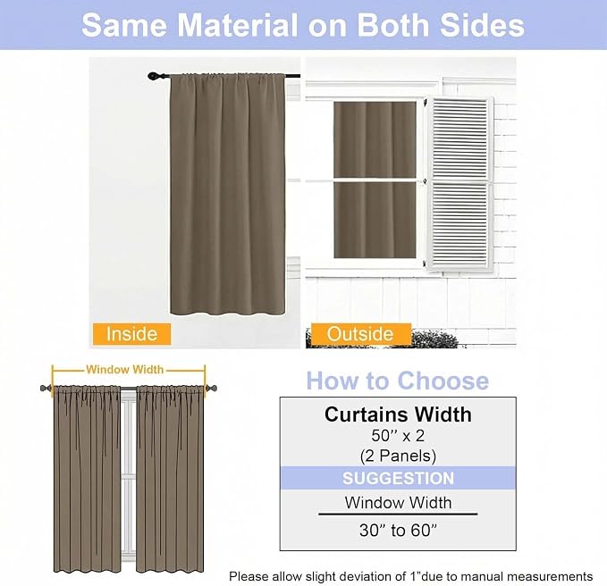 Simplebrand Ava Latte Blackout Curtains - Image 9