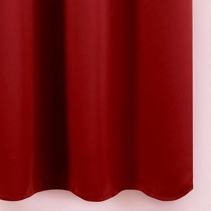 Blackout Curtains 66 x 54 Inch Long Red Curtains Set of 2 Panels Room Darkening - Image 8