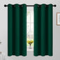 Yakamok Room Darkening Curtains 42x63 inch Length Dark Green-Living Room | 2 by Yakamok