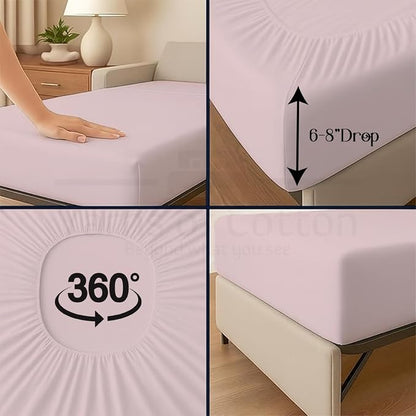 Sleeper Sofa Bed Sheet, 100% Cotton 400 Thread Count, 4 Piece Set, Deep Pocket - Image 9